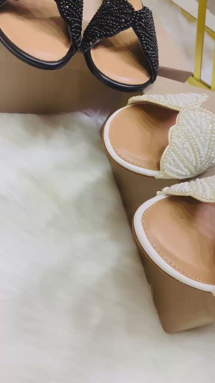 Premium Z Style Pearl Flat Slipper