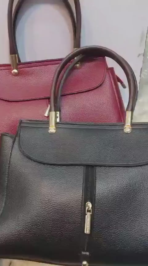 Premium 3-Zipper Shoulder Bag